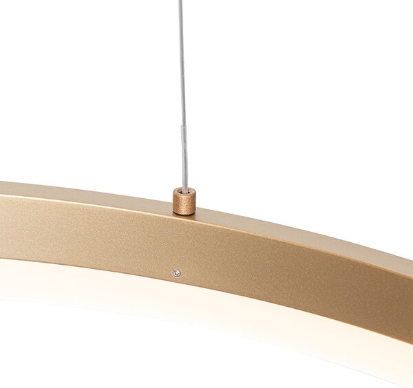 Дизайнерски висящ аплик златен 60 см с LED 3-степенно димиране - Anello