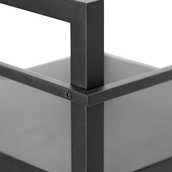 Интелигентна индустриална подова лампа черна с WiFi G95 - Cage Rack