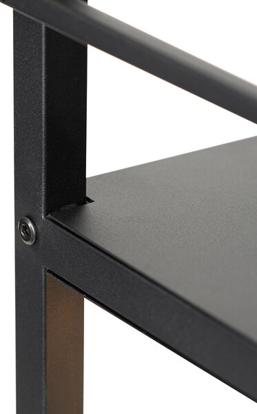 Интелигентна индустриална подова лампа черна с WiFi G95 - Cage Rack