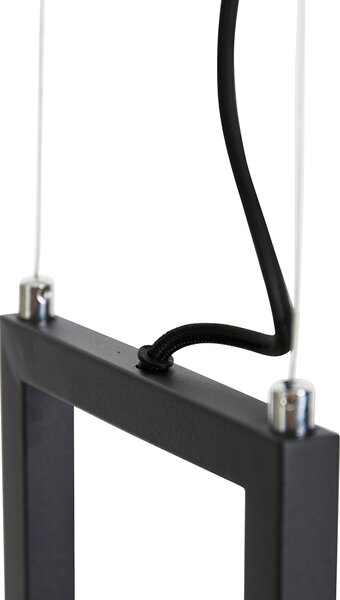 Интелигентен висящ аплик черен с рафт с 4 Wifi GU10 - Cage Rack
