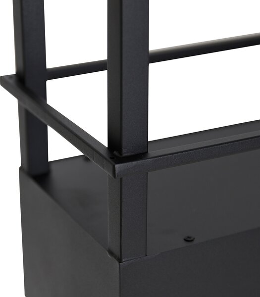 Интелигентен висящ аплик черен с рафт с 4 Wifi GU10 - Cage Rack