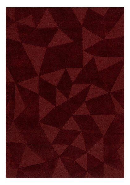 Ръчно изработен вълнен килим в цвят бордо 160x230 cm Shard Red – Flair Rugs