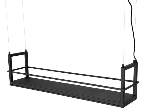 Висяща лампа черна с рафт с LED 3-степенна димируема - Cage Rack