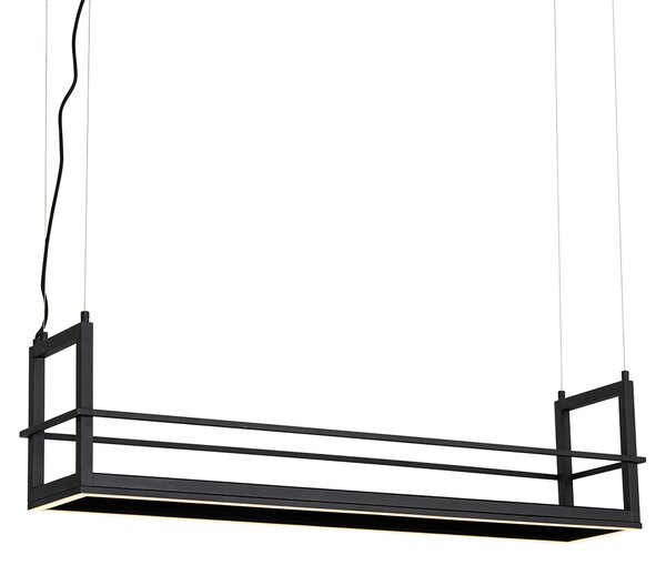 Висяща лампа черна с рафт с LED 3-степенна димируема - Cage Rack