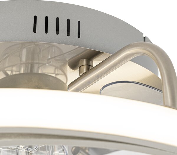 Стоманен вентилатор за таван 46,5 см с LED и дистанционно управление - Kees
