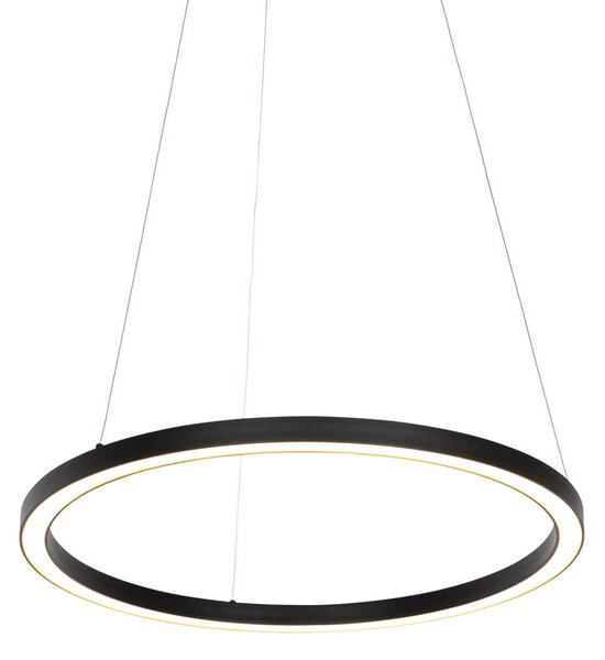 Интелигентна висяща лампа черна 60 см с LED и RGBW - Girello