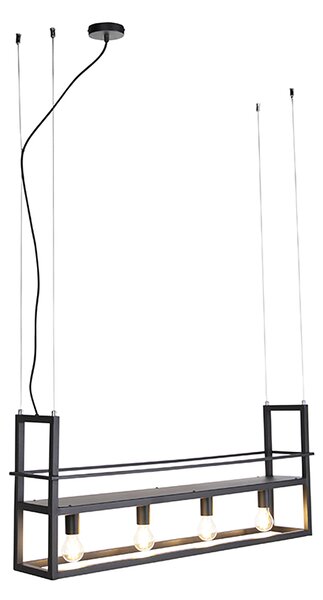 Интелигентен висящ аплик черен с рафт с 4 Wi-Fi A60 - Cage Rack