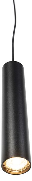 Дизайнерска висяща лампа черна GU10 50mm - Tuba Small