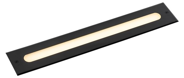 Модерен наземна лампа черна 50 см с LED IP65 - Eline