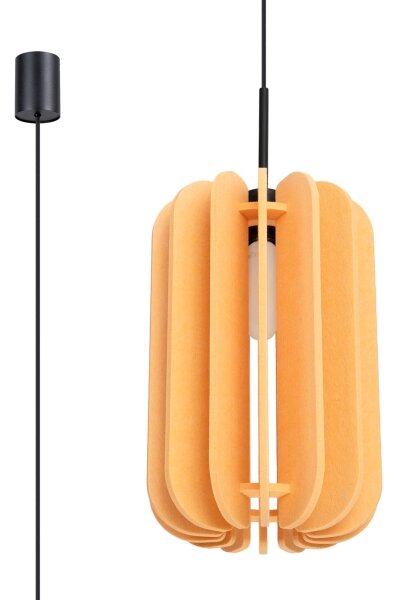 Sollux SL.1858 - Полилей на кабел MULA 1xE27/15W/230V Ø 27 см, жълт