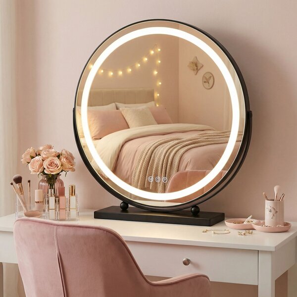 Огледало LED MAKE-UP Black 50 cm