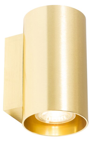 Интелигентен стенен аплик златен кръгъл с 2 Wi-Fi GU10 - Sandy
