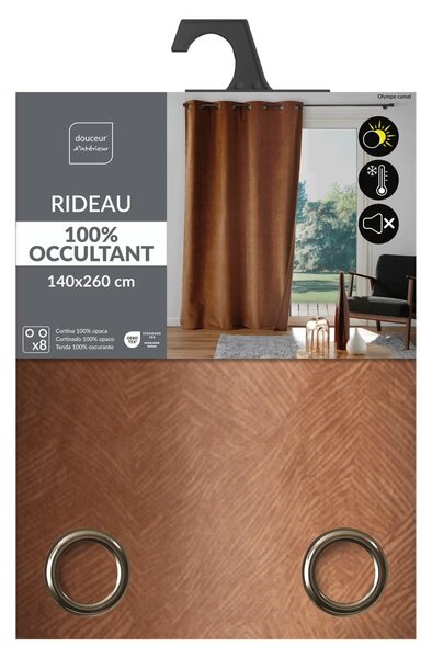 Кафяво перде 140x260 cm Olympe – douceur d'intérieur