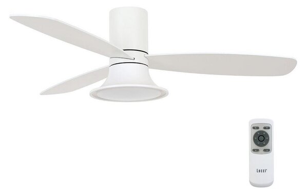 Lucci Air 210661-LED Димируем вентилатор FLUSSO 1xGX53/18W/230V дърво/бял + д.у