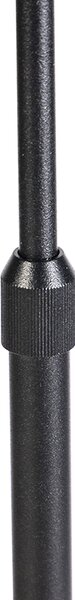 Подова лампа черна с кадифена абажур охра жълта със злато 35 см - Parte