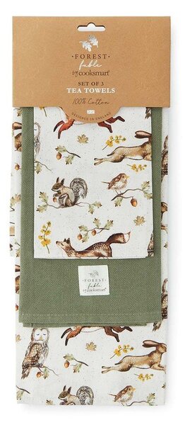 Памучни кърпи за съдове в комплект от 3 бр. 45x65 cm Forest Fable – Cooksmart ®
