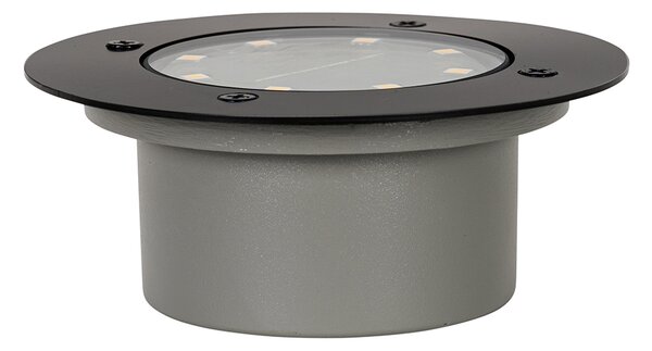Комплект от 6 наземни прожектора черни с LED IP65 соларен - Terry