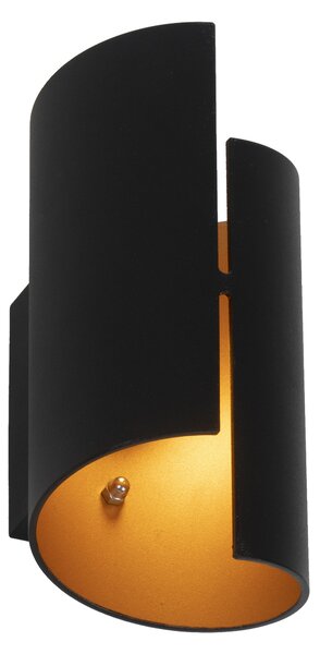 Смарт стенна лампа черна със златен интериор с WiFi G9 - Faldo