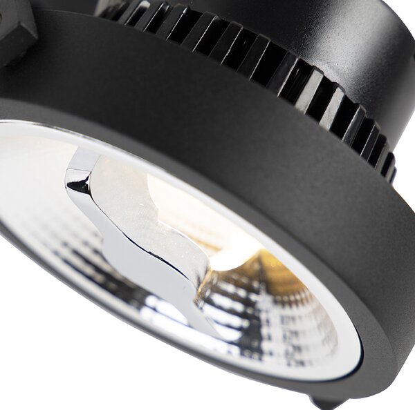LED 3-фазен релсов прожектор черен 15W 2700K с AR111 - Expert