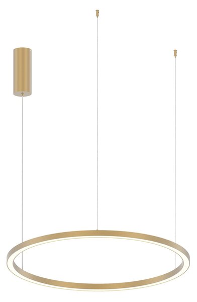 Luce Ambiente Design LED висяща лампа Hoop, златист цвят, Ø 80 см, метал, CCT, Злато / месинг, Дневна/трапезария, Алуминий, Модерен
