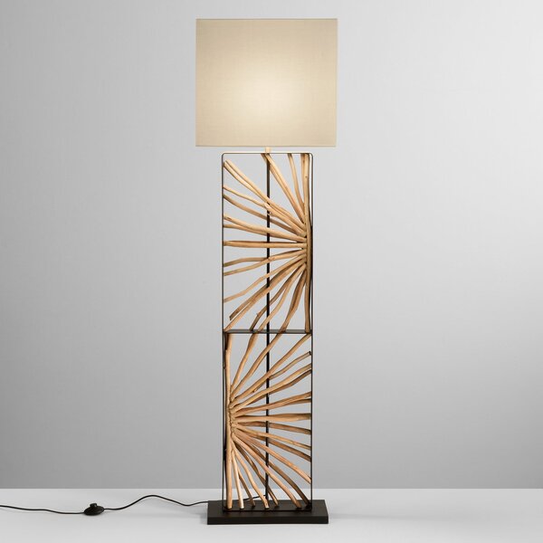 Luce Ambiente Design Стойка ETHERNAL черно/дърво/бяло Височина 165 см Дърво/плат, Дърво, Дневна/трапезария, Дървесина