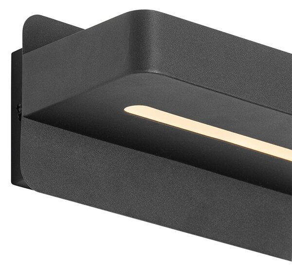 Модерен стенен аплик черен с LED с USB и превключвател - Ted