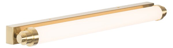 Стенна лампа бяла със злато с LED 3-степенен димер IP44 - Yordi