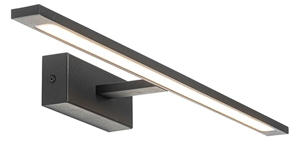 Модерен стенен аплик черен 62 см с LED IP44 - Jerre