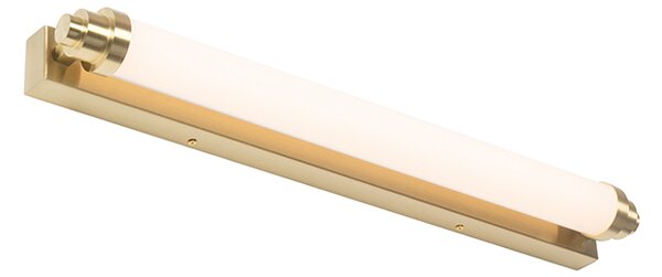 Стенна лампа бяла със злато с LED 3-степенен димер IP44 - Yordi