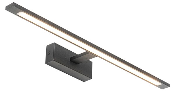 Модерен стенен аплик черен 62 см с LED IP44 - Jerre