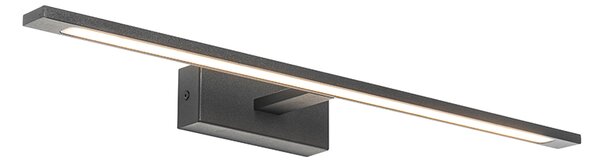 Модерен стенен аплик черен 62 см с LED IP44 - Jerre