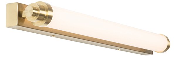 Стенна лампа бяла със злато с LED 3-степенен димер IP44 - Yordi