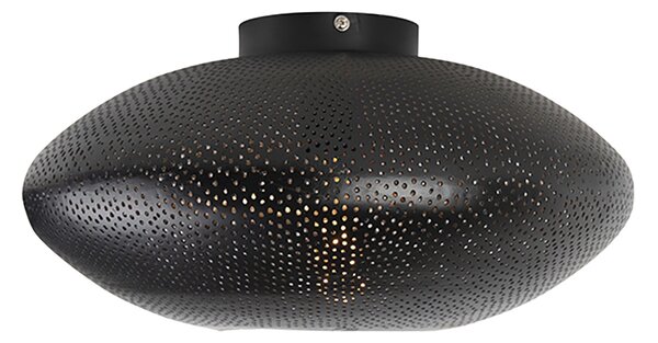 Интелигентна таванна лампа черна и златиста 40 см с WiFi G95 - Radiance