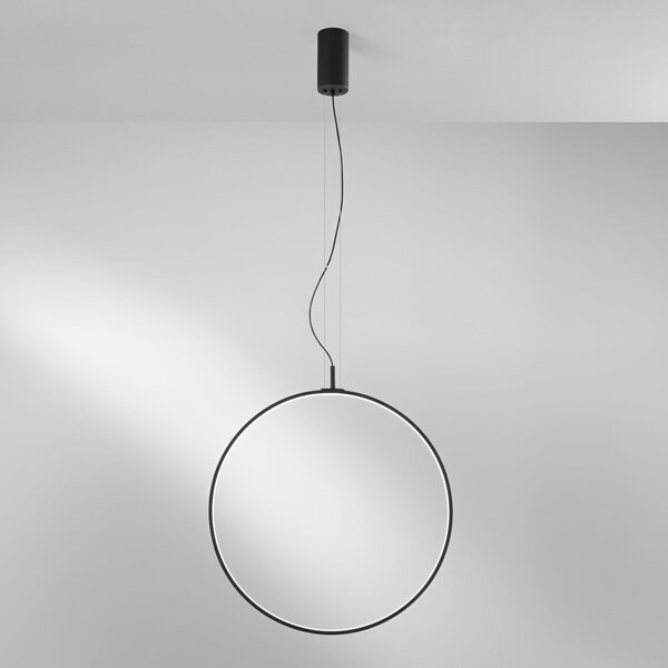 Luce Ambiente Design LED висяща лампа Toorx, черна, Ø 60 см, метал, CCT, Черен, Дневна/трапезария, Метал, Модерен