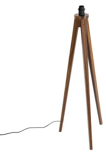Рустикална подова лампа триножник орехово дърво - Tripod Classic