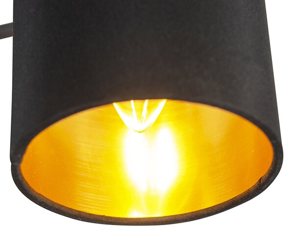 Интелигентен модерен таванен аплик черен с 3 WiFi B35 - Lofty