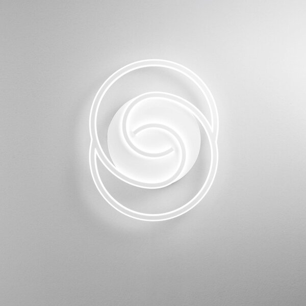 Luce Ambiente Design LED стенна лампа Cayman Ovale, бяла, височина 60 см, метал, CCT, Бял, Дневна/трапезария, Метал, Модерен