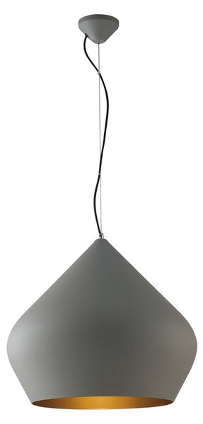 Luce Ambiente Design Висяща лампа „Tholos“, сиво-златиста, Ø 52 см, метал, Затъмняване, Сив, Дневна/трапезария, Метал, Модерен