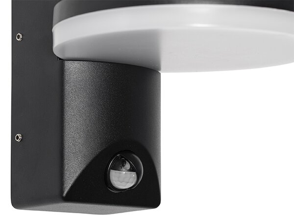 Външна стенна лампа черна с LED IP54 сензор за движение - Esmee