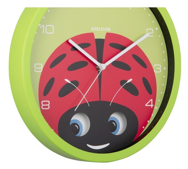 Детски часовник ø 31 cm Peekaboo Ladybug – Karlsson