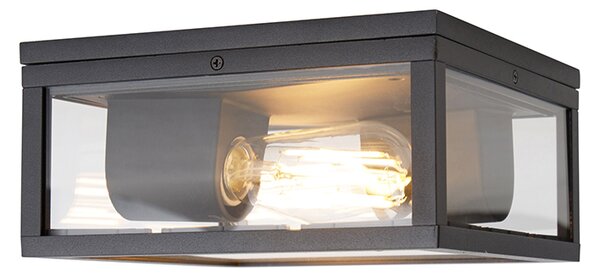 Интелигентен таванен аплик черен IP44 2-светлина с Wi-Fi ST64 - Charlois