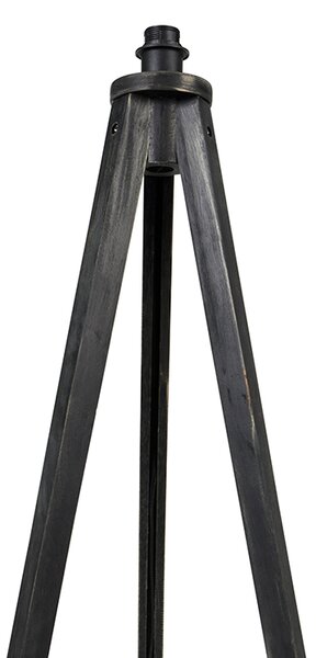 Рустикална подова лампа триножник черна - Tripod Classic