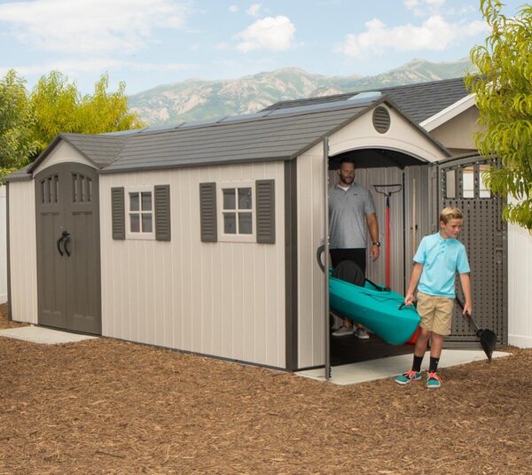 Градинска барака Lifetime Chateau 244x535x244 см, 13 кв м, HDPE пластмаса 26мм
