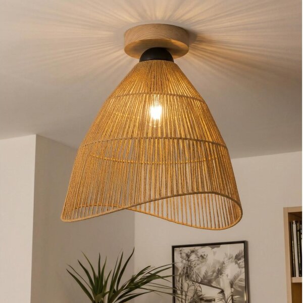 Brilagi - LED прикрепен полилей CERIA BOHO 1xE27/40W/230V Ø 70 см кафяв/дъб