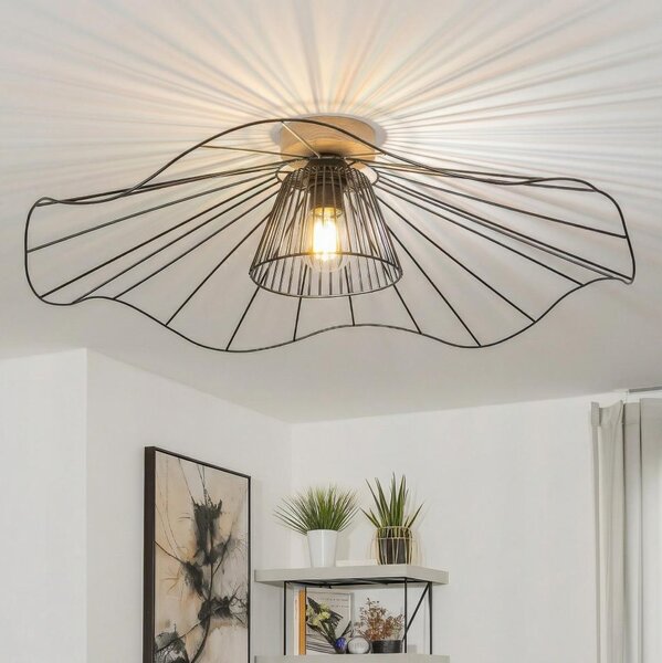 Brilagi - LED повърхностно монтиран полилей CERIA WIRE 1xE27/40W/230V пр. 80 cm черен/дъб