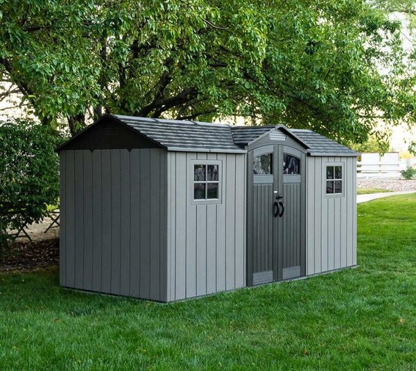Градинска барака Lifetime Kentucky 206х427×265 см, 8.80 кв м, HDPE пластмаса