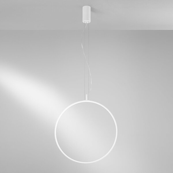 Luce Ambiente Design LED висяща лампа Toorx, бяла, Ø 60 см, метал, CCT, Бял, Дневна/трапезария, Метал, Модерен