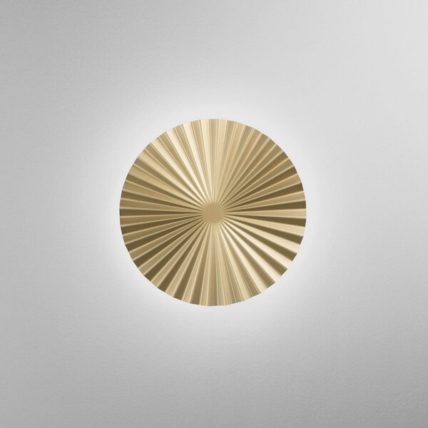 Luce Ambiente Design LED стенна лампа Anadara, златист цвят, Ø 50 см, метал, CCT, Злато / месинг, Дневна/трапезария, Алуминий