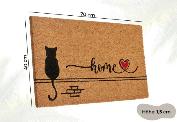 Изтривалка от кокосови влакна 40x70 cm Kitty Home – Hanse Home