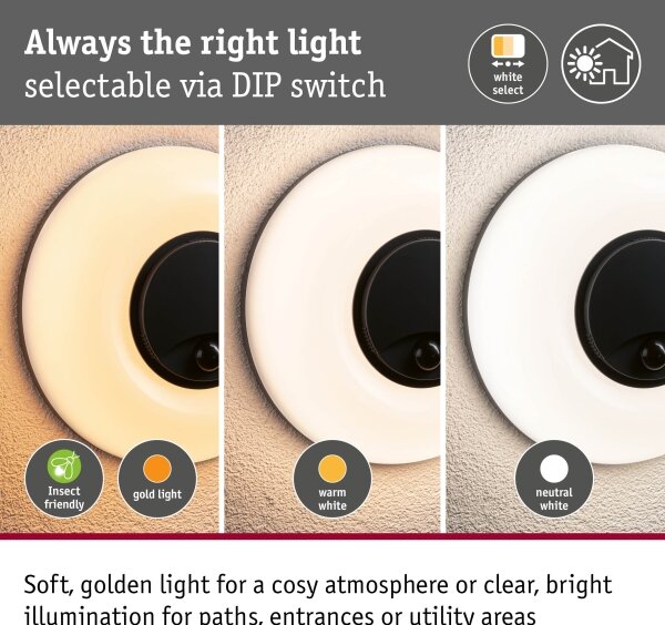 Paulmann 94956 - LED/20,5W IP65 димируемо външно стенно осветително тяло AUREVA 230V